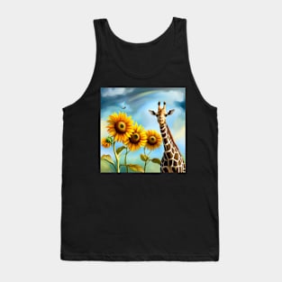 Sunflower Giraffe Tank Top